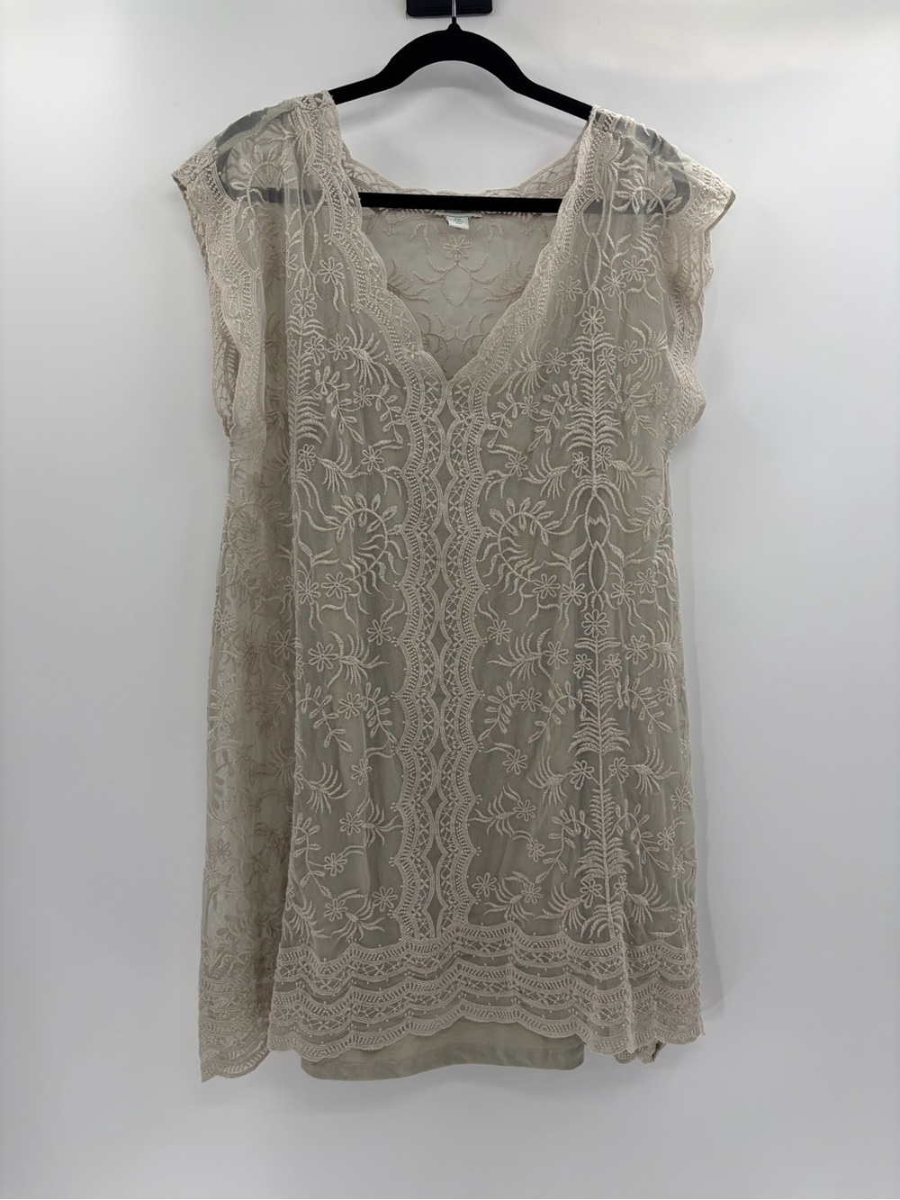 Sundance Ivory Lace Sleeveless Dress Cottagecore Boho Romantic medium petite MP